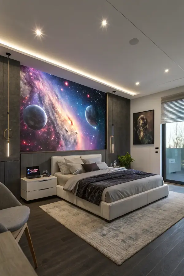 Cosmic Bedrooms: Sophisticated Space Themes for Grown-Ups