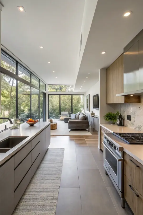 Stylish Kitchen and Living Room Layout Solutions