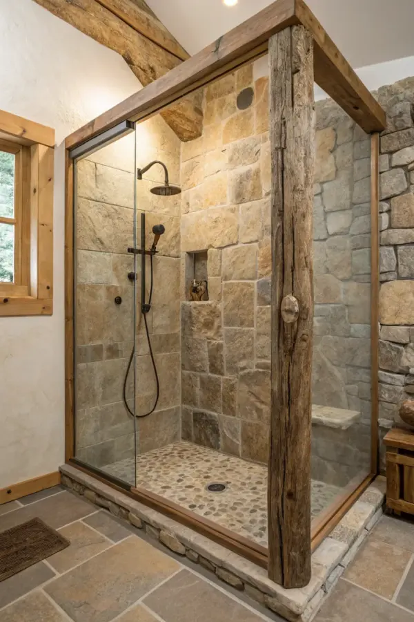 Rustic Shower Tile Inspirations